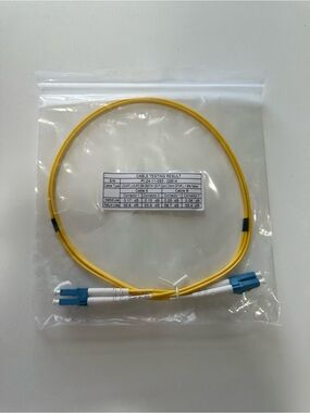 LC/UPC LC single mode fiber optic cable 1m G657A1 duplex SM yellow